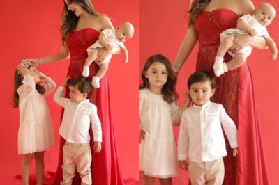 Ximena Navarrete posa con sus hijos en una hermosa sesión fotográfica!