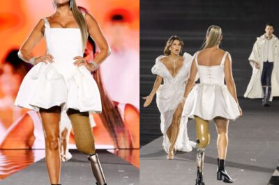 Así llegó Daniela Alvarez con una sola pierna al desfile de pasarela en Paris