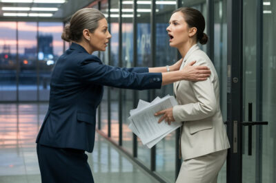 “Estás despedida. Lárgate, inútil y sin talento.” Las palabras cayeron como una bofetada, escupidas con cruel placer mientras Alla Viktorovna empujaba a su nuera hacia la puerta de la oficina.