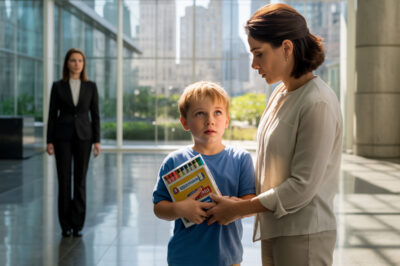 Una madre humilde fue despedida por llevar a su hijo… pero el jefe millonario lo vio todo y…