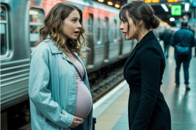 La amante empujó a la esposa embarazada hacia un tren en marcha — Ella sobrevivió con gemelos, y el conductor era un ex Navy SEAL…