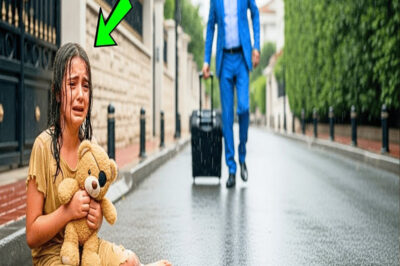 “El millonario llegó antes de tiempo y vio a su hija abandonada en la calle. La razón lo dejó en shock.”