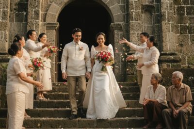 “LOS MENDIGOS FUERA DE LA IGLESIA — NADIE SABÍA QUE ERAN LOS PADRES DEL NOVIO.”