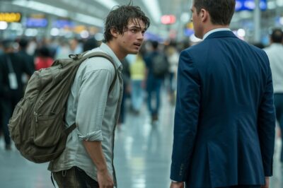 “¡No subas al avión! ¡Va a explotar!” –A Gritó un niño sin hogar a un empresario rico, y la verdad dejó a todos sin palabras…