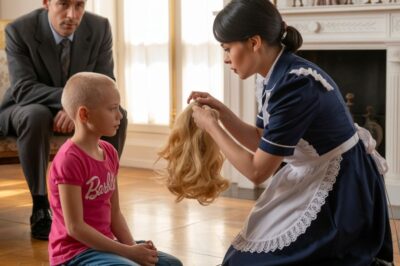 Millonario cruel a pesar de 5 empleadas, hasta que una le pone una PELUCA a su hija con cáncer…