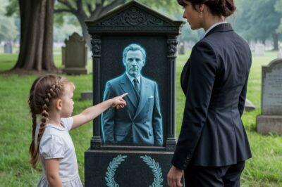 Niña Sorprende a Una Viuda En La Tumba de Su Esposo… Al Girarse, Casi Se Desmaya