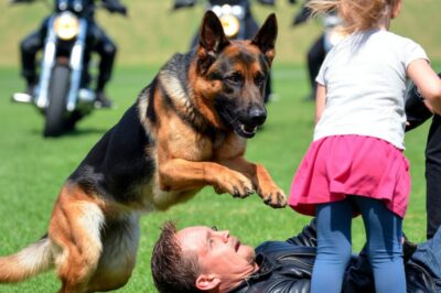 Motociclistas atacan a una niña: sin saber que su perro es un perro K9 entrenado