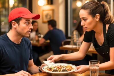 Cuando pidió un simple taco de asada, la mesera Manuela se acercó nerviosa y le deslizó discretamente un papel debajo de la servilleta. Lo que leyó en esa nota lo dejó completamente paralizado.