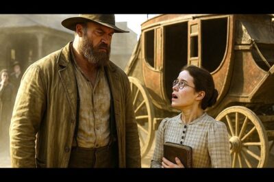 La maestra solitaria esperaba a su esposo por correo… y del carruaje bajó un hombre del doble de su tamaño.