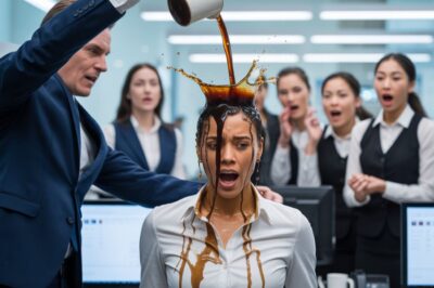 Gerente vierte café sobre una mujer negra delante de todos y la maldice – Minutos después, la compañía entera queda en shock…