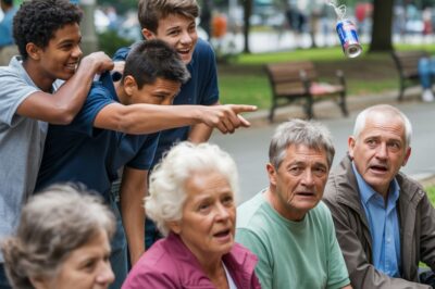 Se burlaron y les tiraron refresco a unos ancianos… sin saber que su hijo era un motoquero…