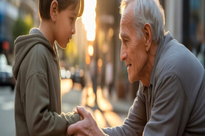 Un pequeño huérfano salvó un anciano en la calle… sin saber que lo adoptaría como su único heredero
