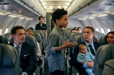 El bebé del multimillonario lloraba sin cesar en el avión — hasta que un pobre adolescente negro hizo lo impensable.