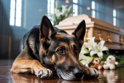 Cuando un pastor alemán se negó a abandonar el ataúd de una niña de seis años, todos pensaron que era dolor, hasta que su repentino ladrido detuvo el entierro y lo cambió todo…