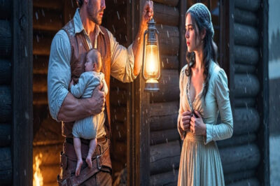 “Toqué a la puerta a medianoche por trabajo — Cuando la granjera viuda abrió la puerta, tenía a un bebé llorando en brazos…”