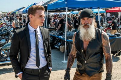 “El motociclista que me crió no era mi padre; era un viejo mecánico sucio que me encontró durmiendo en su contenedor de basura detrás del taller cuando tenía catorce años.”