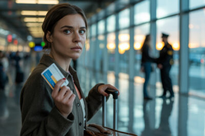 Mi esposo tomó a escondidas mi tarjeta bancaria para llevar a su amante de viaje, pero al llegar al aeropuerto, el oficial de migración declaró fríamente una frase que los dejó a los dos paralizados…