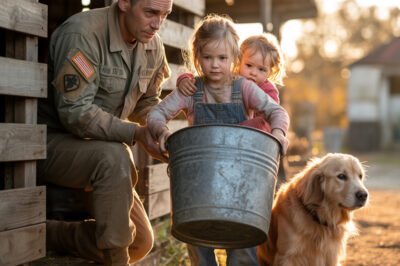 Regresó de la guerra para sorprender a su familia — pero lo que encontró en el establo le rompió el corazón.