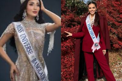 ¡Un gesto inesperado en Miss Universo que desató pura emoción!… Bangladesh quiso tapar, con su cuerpo, a Venezuela y… el público le protestó.