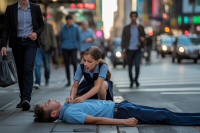 ME DERRUMBÉ EN LA CALLE Y MORÍA SOLO MIENTRAS TODOS ME IGNORABAN, PERO UNA NIÑA ME SALVÓ LA VIDA. OCHO AÑOS DESPUÉS, DESCUBRÍ QUE ERA MI HIJA Y QUE UNA CRUEL MENTIRA NOS HABÍA SEPARADO.