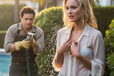 “NO MIRES MI CAMISA MOJADA” dijo la RUBIA RICA… pero el JARDINERO YA HABÍA VISTO TODO Y…