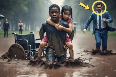 La hija discapacitada del millonario quedó atrapada en el barro.