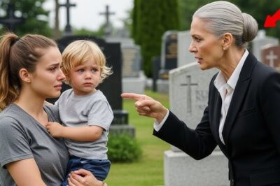 Una Billonaria Visita la Tumba de su Hijo y Encuentra a una Mujer Mexicana Llorando con un Niño…