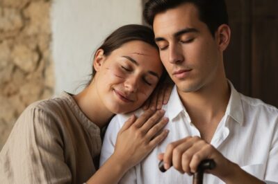 Me casé con un hombre ciego porque pensé que no podía ver mis cicatrices, pero en nuestra noche de bodas, me susurró algo que me heló la sangre.