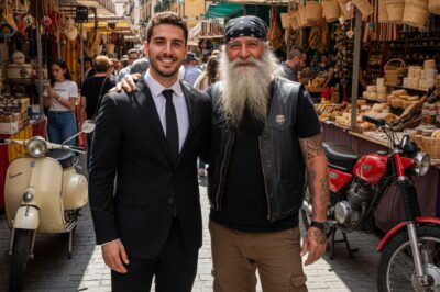El motociclista que me crió no era mi padre; era un mecánico, cubierto de grasa, que me encontró durmiendo en un contenedor de basura detrás de su taller cuando yo tenía catorce años.