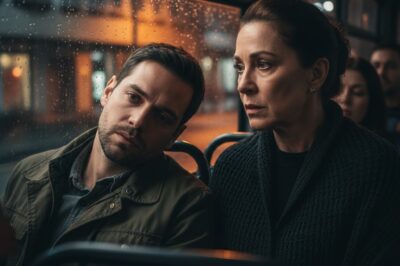 “En el autobús, una mujer desconocida se sentó al lado de mi esposo và se quedó mirándolo fijamente durante dos horas.”