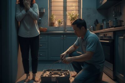 “Me levanté a medianoche a beber agua và vi a mi esposo desmontando la cocina de inducción para dejar los cables de cobre a la vista. A la mañana siguiente, fingí haberme quedado dormida.”