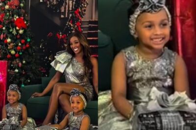 Amara La Negra deslumbra con una mágica sesión de fotos navideña junto a sus Royal Twins