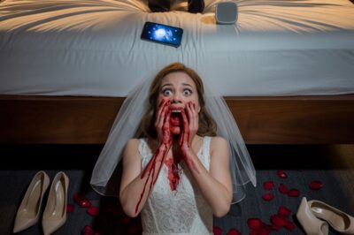En mi noche de bodas, me escondí debajo de la cama para gastarle una broma a mi marido. Pero alguien entró en la habitación y puso el altavoz de su teléfono. Lo que escuché a continuación me heló la sangre…