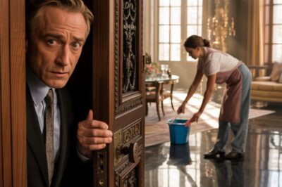 Ella pensó que limpiaba sin testigos. El millonario estaba escondido, y lo que vio cambió todo…