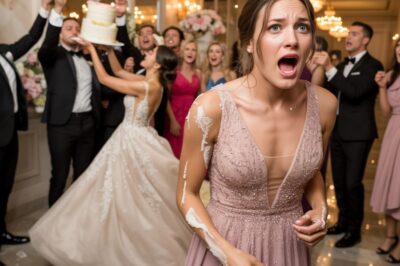 Mi hermana me tiró el pastel de bodas y gritó: “¡Solo invité a la familia! ¡Tú no estabas invitado!”. Mis padres se echaron a reír, y toda la sala estalló en carcajadas. Conteniendo las lágrimas, me fui del lugar. Pero unas horas después, cuando regresé, sus rostros estaban pálidos.