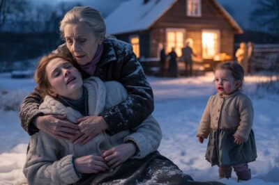 Encontré a mi hija inconsciente en la nieve mientras mi yerno traía a su amante a casa la noche de Navidad. Mi nieta lloraba desconsoladamente, gritando: “¡Abuela! ¡Mamá lleva dos horas tirada ahí!”. La llevé de urgencias y llamé. Quince minutos después… la policía rodeó su casa.