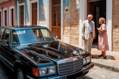 Cámarera ofreció comida a dos huérfanos. 17 años después, un auto de lujo aparece en su casa. Un Mercedes-Benz negro se detiene frente a una casa humilde en los barrios populares de Medellín. La pintura de las paredes está descascarada, las ventanas tienen rejas oxidadas y el pequeño jardín delantero apenas sobrevive entre la maleza.