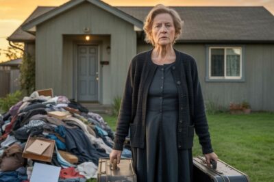 Al regresar de un viaje corto, lo primero que vi no fue mi casa: fue mi propia ropa tirada en el césped, con una nota garabateada encima que me decía que “buscara otro lugar donde vivir”. Habían cambiado las cerraduras, la puerta no abría y el silencio interior fue como una bofetada. Pero lo que no sabían era que ya tenía la llave de un secreto mucho mayor. Y tan solo 12 horas después, convertí su humillante desalojo en un contraataque impactante que ninguno de ellos vio venir.