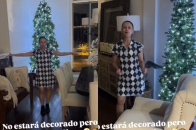 A pesar de su delgadez! Olga Tañón deslumbra encendiendo su árbol de Navidad