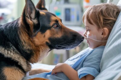 El toque sanador: cómo un pastor alemán trajo consuelo a un niño gravemente enfermo