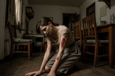 Después de vivir 15 años en el extranjero, regresé sin avisar a nadie para sorprender a mi hermana gemela. Al llegar, la encontré en su propia casa, de rodillas, cubierta de moretones, trabajando como una sirvienta para su esposo. Lo que hice después es algo que jamás olvidarán.