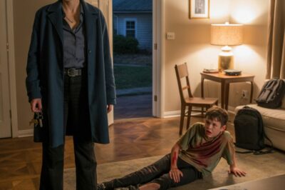 Después de un mes cuidando a mi padre, llegué a casa y encontré la puerta sin llave. Entré y vi a mi hijo tirado en el suelo de la sala, cubierto de moretones. Apenas respiraba, susurró: «¡Mamá… sal de aquí! ¡Ahora…!». «¿Qué? ¿Qué ha pasado?», pregunté presa del pánico. En ese momento, oí pasos detrás de mí. Me di la vuelta y allí estaba…