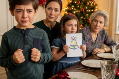 En Navidad, mi suegra miró a mi hija de 6 años y le dijo: “Los hijos de las trampas de mamá no pueden llamarme abuela”, justo después de rechazar el regalo que mi hija le había hecho con orgullo. Entonces mi hijo se levantó y dijo: “Esto”. Toda la habitación se quedó en silencio…