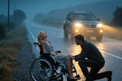 TOMÉ UN DESVÍO POR ERROR EN UNA CARRETERA DESIERTA Y LO QUE MIS FAROS ILUMINARON BAJO LA TORMENTA NO FUE UN ANIMAL, SINO UN CRIMEN PERFECTO A PUNTO DE CONSUMARSE QUE CAMBIÓ MI VIDA.