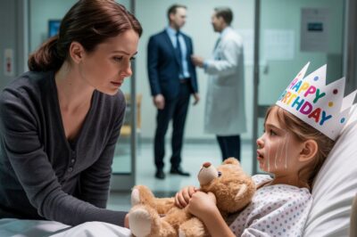 Mi hija de siete años sonrió débilmente desde su cama de hospital. “Mamá, este es mi último cumpleaños”. “¡No digas eso! Te darán de alta pronto”, le dije, pero ella negó con la cabeza. “Revisa el osito de peluche debajo de mi cama. Pero no se lo digas a papá”. Encontré una pequeña grabadora escondida dentro. Al darle al play, escuché una conversación increíble.