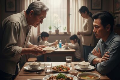 “Un Padre Anciano Pide un Plato de Arroz, su Hijo se Niega Fríamente – ¡El Final que Deja a Todos Atónitos!”