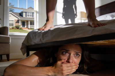 “Mi vecino me gritó cuando llegué a casa: ‘¡Tu casa es muy ruidosa durante el día!’. ‘No debería haber nadie en casa’, le dije. ‘¡Escuché gritos!’. Al día siguiente, fingí irme a trabajar y me escondí debajo de la cama. Horas más tarde, cuando escuché la voz de la persona que entró a mi habitación, me quedé helado de terror…”