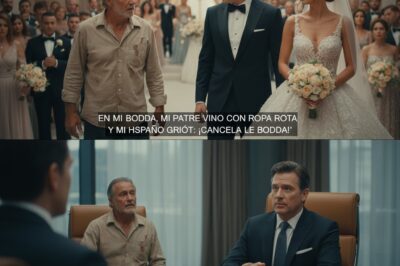 “En mi boda, mi padre vino con ropa rota y mi esposo gritó: ‘¡Cancela la boda!’. Al día siguiente, se puso pálido al verlo en traje.”