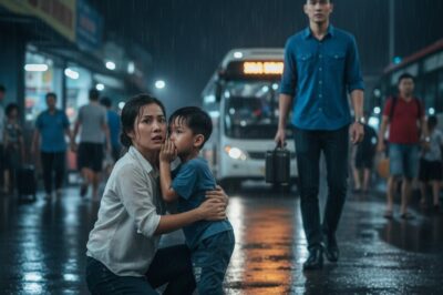 “Al llevar a mi esposo a la estación, mi hijo de 8 años susurró: ‘MAMÁ, NO VUELVAS A CASA’. Y yo…”