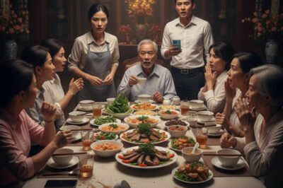 “Mientras preparaba la fiesta de cumpleaños para mi suegro, mi esposo me dijo que nos divorciáramos. Caminé directamente hacia la mesa del banquete…”